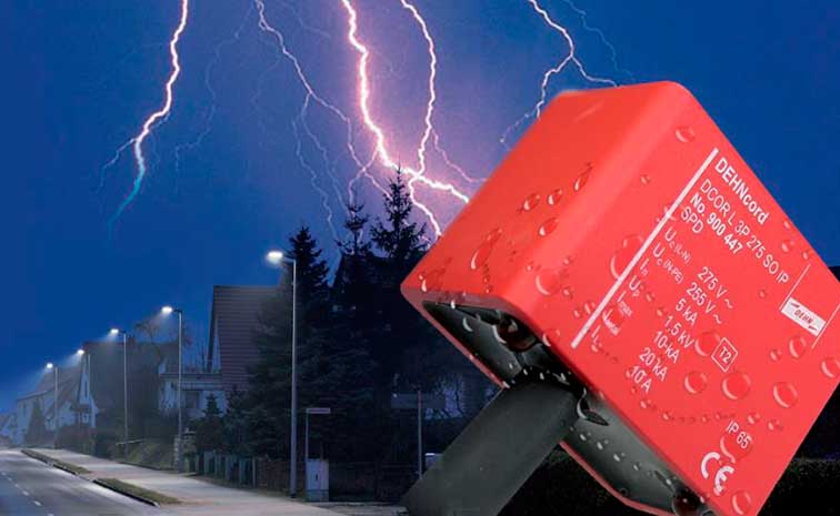 Nuevo descargador DEHNcord L 2P conexión serie IP65, ref. 900 448